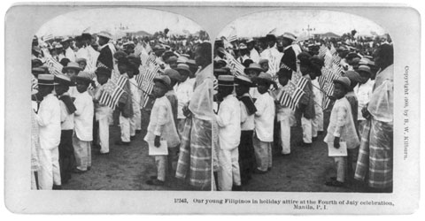 Our young Filipinos in Holiday Attire at the Fourth of July Celebration, Manila, P.I. 
