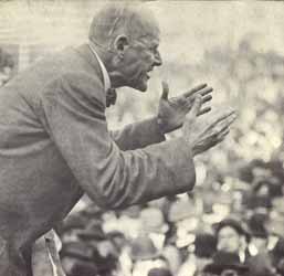 Eugene V. Debs delivering his anti-war speech in Canton, Ohio on Jun 16, 1918.