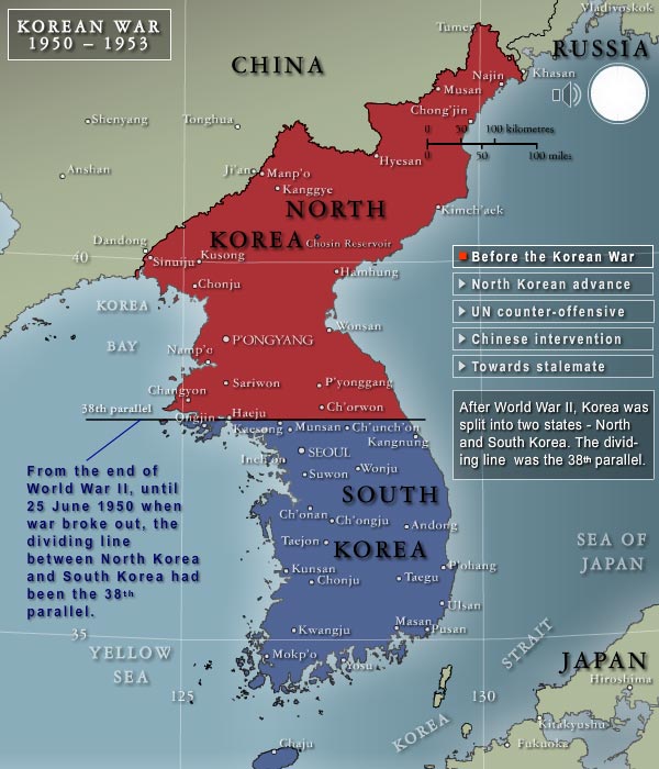 Korean War Strategic Map